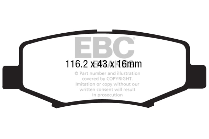 Load image into Gallery viewer, EBC 06-11 Dodge Nitro 3.7 Extra Duty Rear Brake Pads
