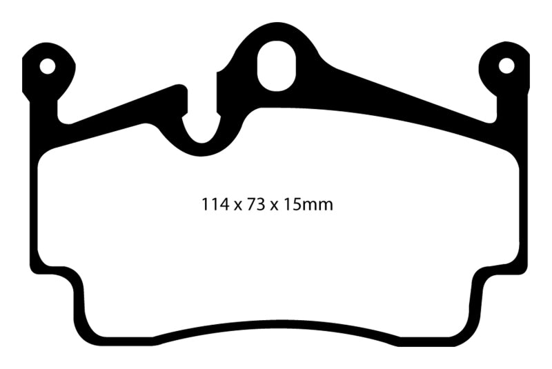 Load image into Gallery viewer, EBC 04-08 Porsche Boxster (Cast Iron Rotors only) 2.7 Yellowstuff Rear Brake Pads
