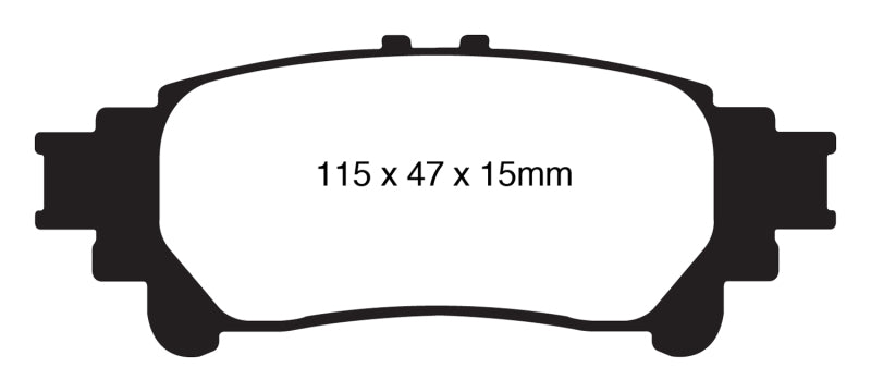Load image into Gallery viewer, EBC 13+ Lexus GS350 3.5 RWD Yellowstuff Rear Brake Pads
