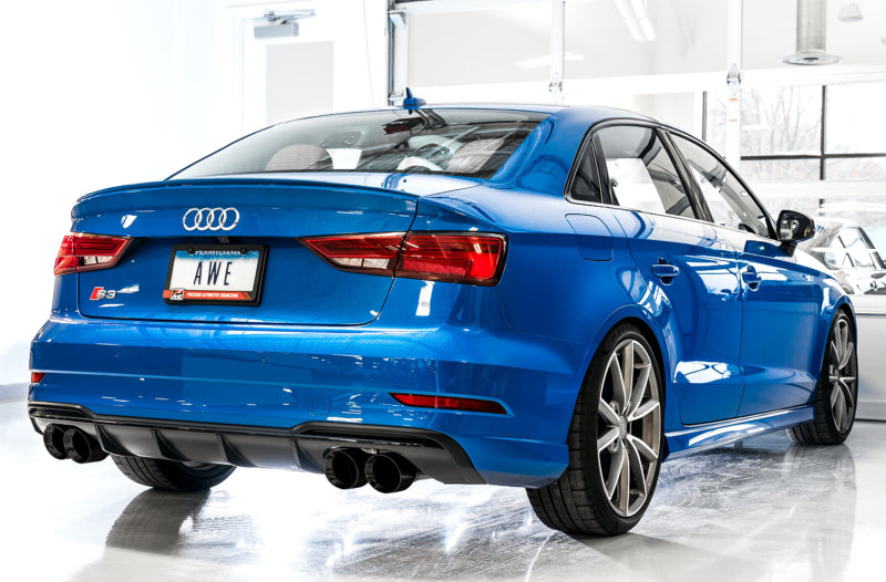 Load image into Gallery viewer, AWE Tuning Audi 8V S3 SwitchPath Exhaust w/Diamond Black Tips 102mm
