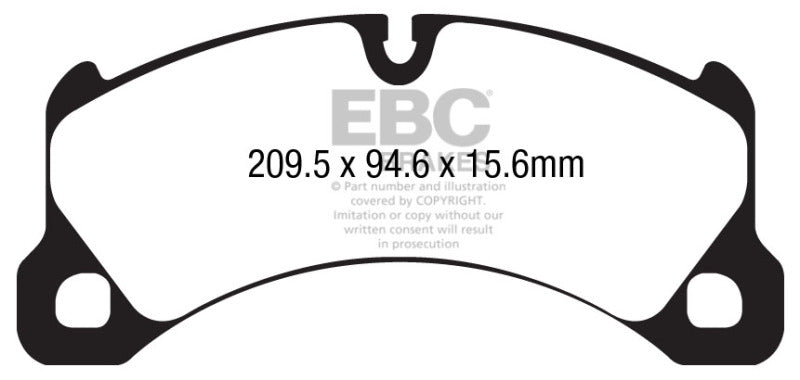 Load image into Gallery viewer, EBC 10+ Porsche Cayenne 3.6 Yellowstuff Front Brake Pads
