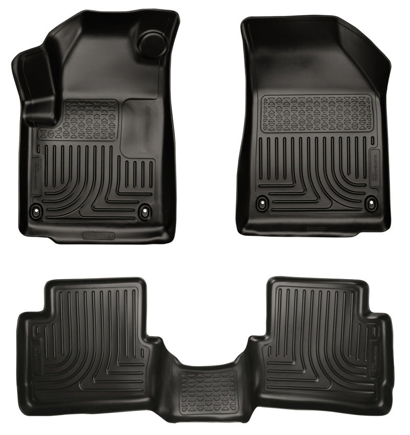 Load image into Gallery viewer, Husky Liners 2013 Dodge Dart WeatherBeater Black Front &amp; 2nd Seat Floor Liners
