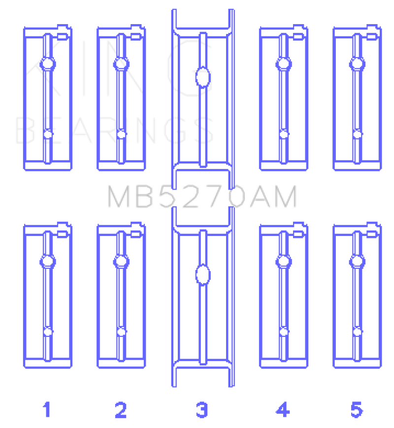 Load image into Gallery viewer, King Chrysler 148/148 Turbo DOHC 16V / Jeep 148 DOHC 16V (Size STD) Main Bearing Set
