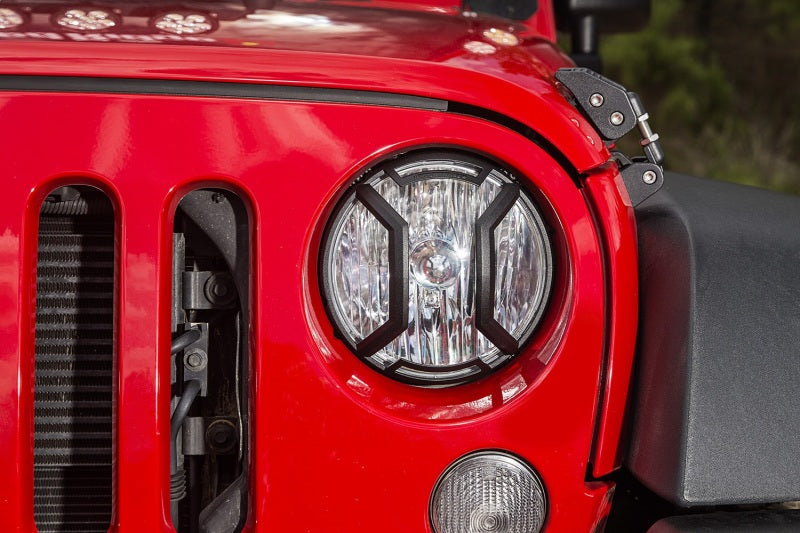 Load image into Gallery viewer, Rugged Ridge 07-18 Jeep Wrangler JK/JKU Textured Black Elite Headlight Euro Guards
