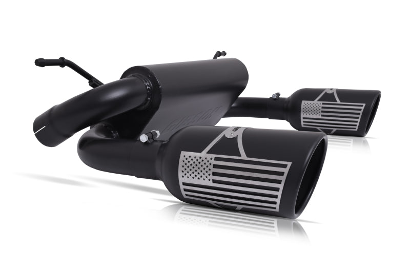 Load image into Gallery viewer, Gibson 07-10 Jeep Wrangler JK X 3.8L 2.5in Patriot Series Cat-Back Dual Split Exhaust - Blk Ceramic
