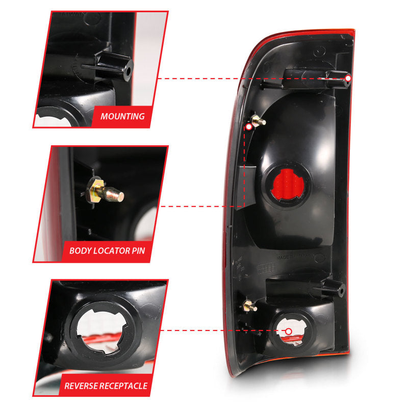 Load image into Gallery viewer, ANZO 1997-2003 Ford F-150 Taillight Red/Clear Lens (OE Replacement)
