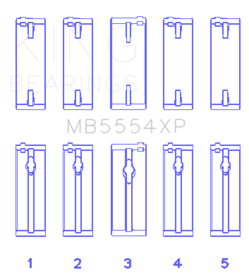 Load image into Gallery viewer, King Toyota 3SGTE (Size STD) Performance Main Bearing Set
