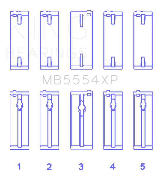 King Toyota 3SGTE (Size STD) Performance Main Bearing Set