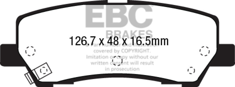 Load image into Gallery viewer, EBC 15+ Ford Mustang 2.3 Turbo Redstuff Rear Brake Pads
