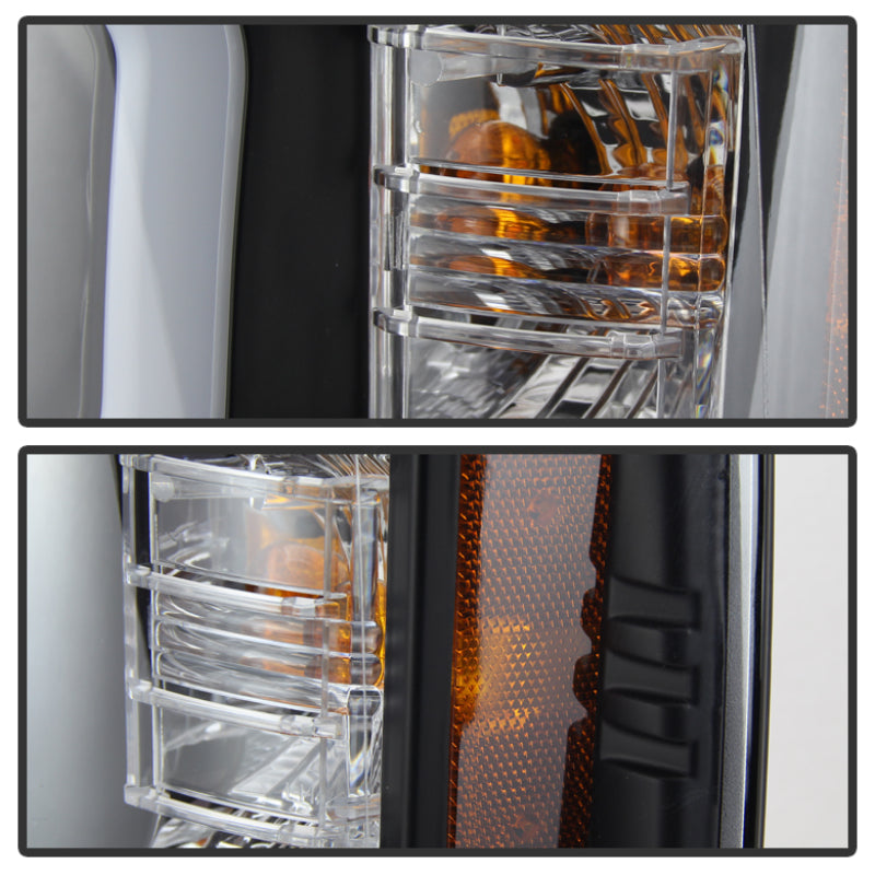 Load image into Gallery viewer, Spyder Chevy Silverado 1500 14-16 Projector Headlights Light Bar DRL Blk PRO-YD-CS14-LBDRL-BK
