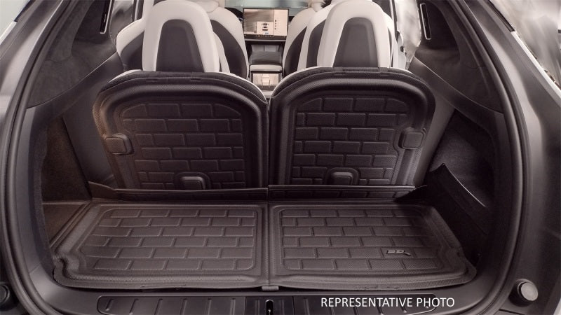 Load image into Gallery viewer, 3D MAXpider 20-23 Tesla Model Y 2nd Row Seatback Protector Kagu Cargo Liner - Black
