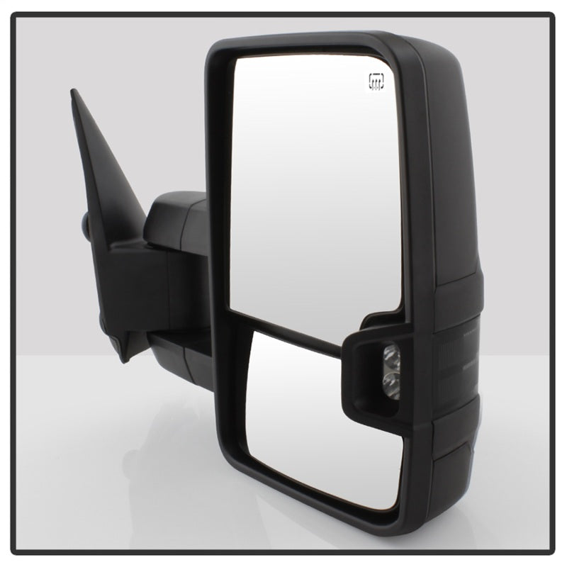 Load image into Gallery viewer, xTune Chevy Silverado 03-06 G2 Heated Smoke LED Signal Telescoping Mirrors MIR-CS03S-G2-PWH-SM-SET

