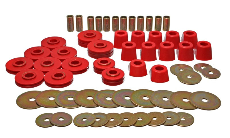 Load image into Gallery viewer, Energy Suspension 67-95 K5 Blazer /  67-70 Denali XL/Suburban/Yukon XL 4WD Red Body (Cab) Mount Set
