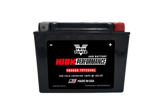Twin Power YTX-24HL High Performance Battery Replaces H-D 66010-82A Made in USA
