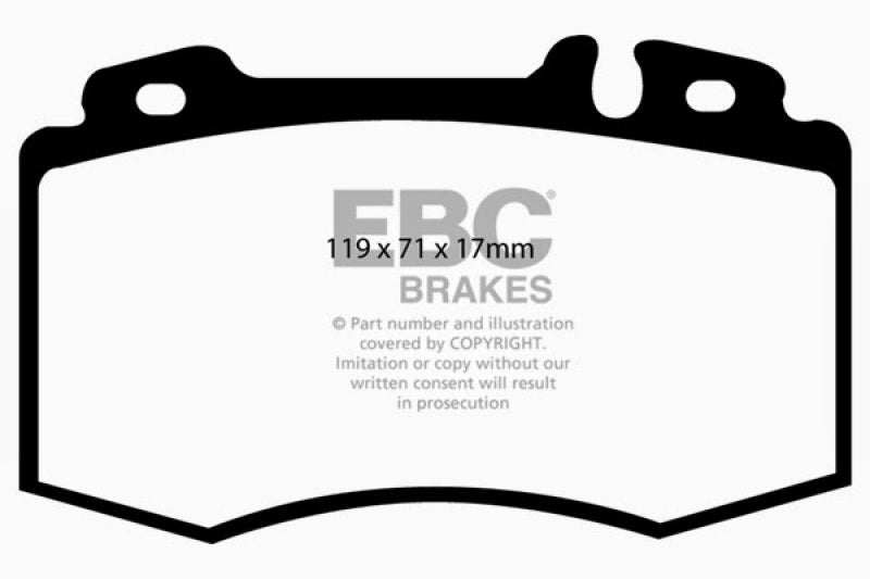 Load image into Gallery viewer, EBC 02-04 Mercedes-Benz C32 AMG (W203) 3.2 Supercharged Yellowstuff Front Brake Pads

