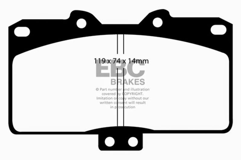 Load image into Gallery viewer, EBC 91-93 Dodge Stealth 3.0 4WD Redstuff Front Brake Pads
