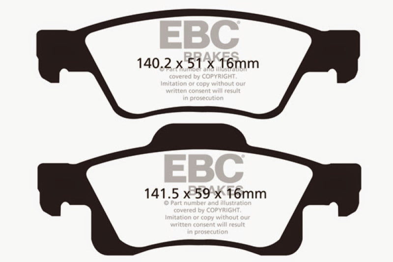 Load image into Gallery viewer, EBC 11+ Dodge Durango 3.6 Ultimax2 Rear Brake Pads
