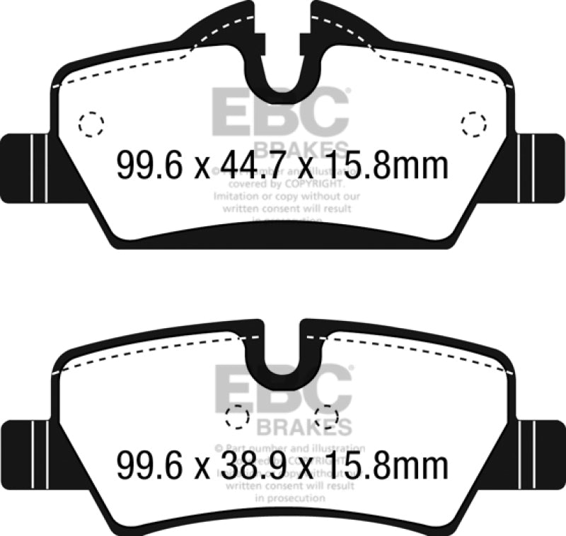 Load image into Gallery viewer, EBC 14+ Mini Hardtop 1.5 Turbo Cooper Greenstuff Rear Brake Pads
