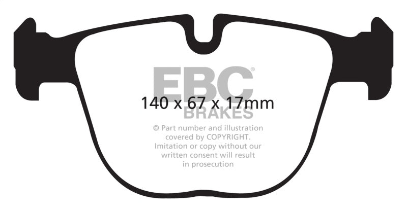 Load image into Gallery viewer, EBC 10+ BMW X5M 4.4 Twin Turbo Redstuff Rear Brake Pads
