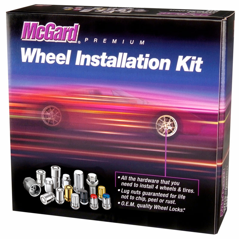 Load image into Gallery viewer, McGard SplineDrive Tuner 5 Lug Install Kit w/Locks &amp; Tool (Cone) M14X1.5 / 22mm Hex - Blk

