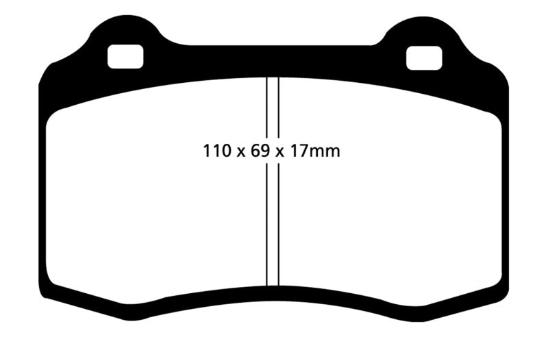 Load image into Gallery viewer, EBC 92-00 Dodge Viper 8.0 Yellowstuff Front Brake Pads
