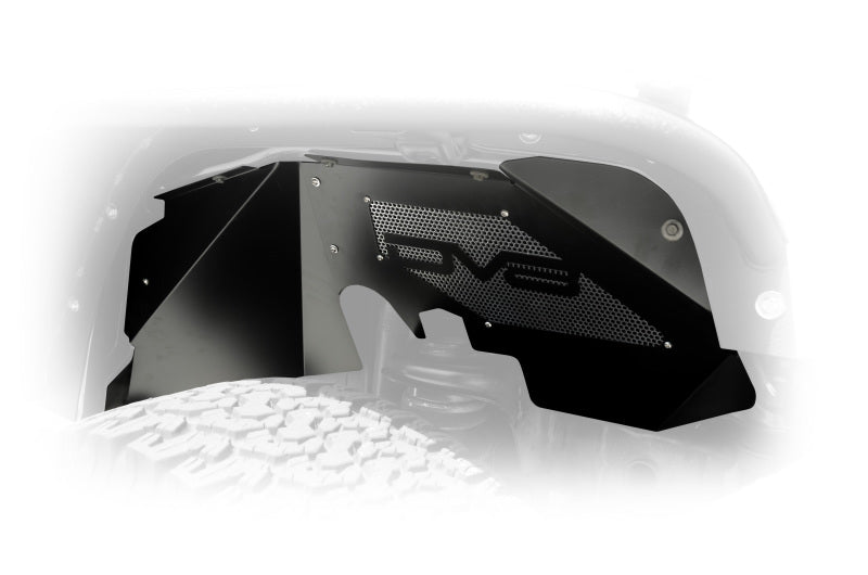 Load image into Gallery viewer, DV8 Offroad 07-18 Jeep Wrangler JK Front Aluminum Inner Fender - Black
