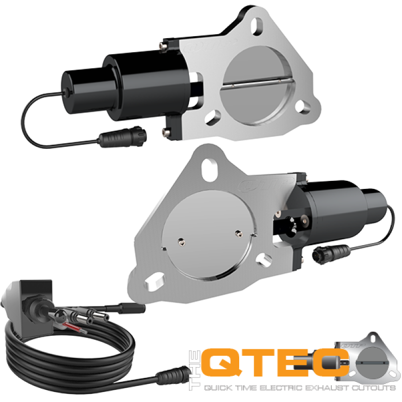 Load image into Gallery viewer, QTP 3in Bolt-On QTEC Dual Electric Cutout Valves - Pair
