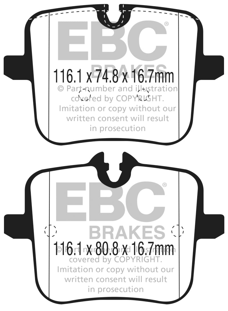 Load image into Gallery viewer, EBC 2018+ BMW M5 4.4TT (F90) Yellowstuff Rear Brake Pads

