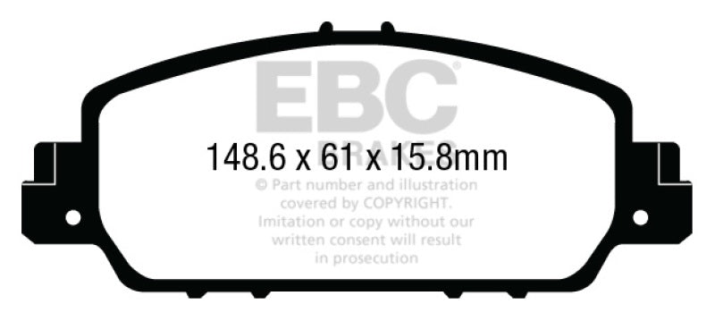 Load image into Gallery viewer, EBC 13+ Honda Accord Coupe 2.4 EX Yellowstuff Front Brake Pads
