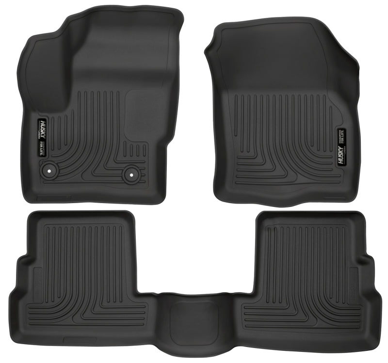 Load image into Gallery viewer, Husky Liners 2015 Lincoln MKC WeatherBeater Black Front &amp; Second Seat Floor Liner
