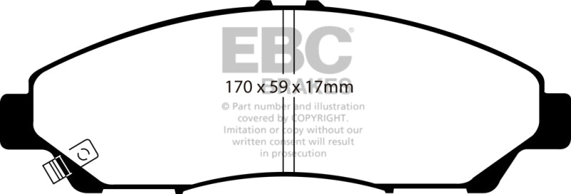 Load image into Gallery viewer, EBC 07-13 Acura MDX 3.7 Greenstuff Front Brake Pads
