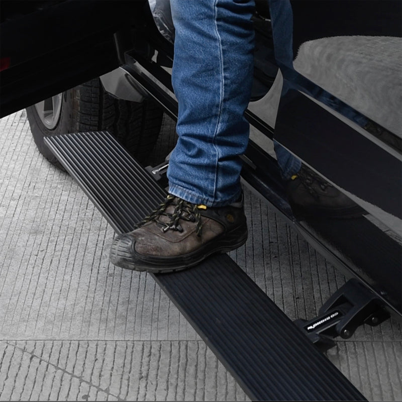 Load image into Gallery viewer, Go Rhino 22-24 Toyota Tundra Crew Cab E-BOARD E1 Electric Running Board Kit - Tex. Blk
