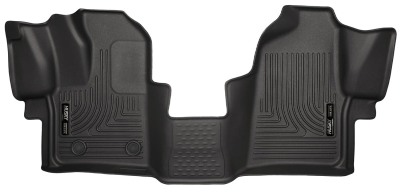 Load image into Gallery viewer, Husky Liners 2015 Ford Transit-150/Transit-250/Transit-350 WeatherBeater Front Black Floor Liners
