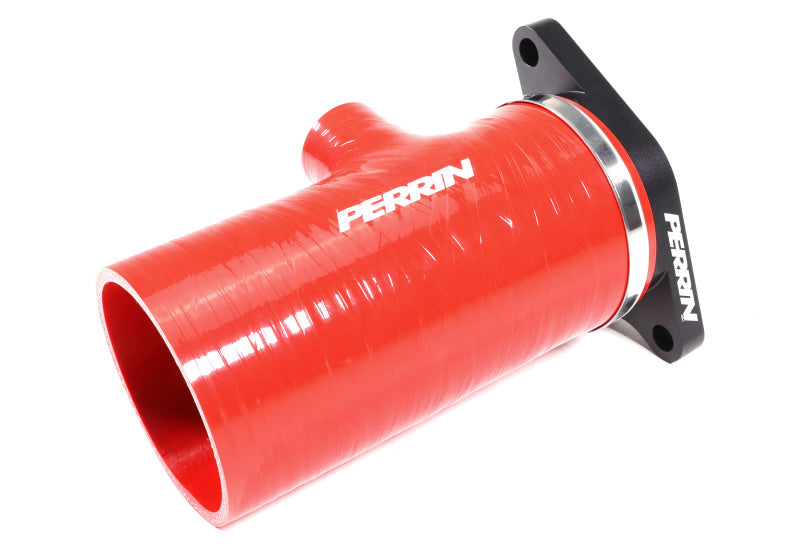 Load image into Gallery viewer, Perrin 2022+ Subaru WRX Red 3in Turbo Inlet Hose w/ Nozzle (Short)
