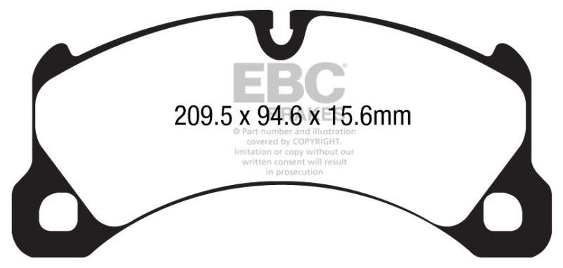 Load image into Gallery viewer, EBC 10+ Porsche Cayenne 3.6 Yellowstuff Front Brake Pads

