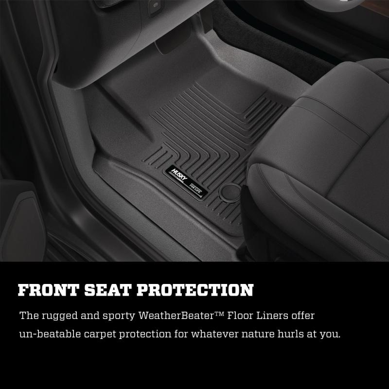Load image into Gallery viewer, Husky Liners 07-14 Cadillac Escalade ESV/EXT Weatherbeater Black Front Floor Liners
