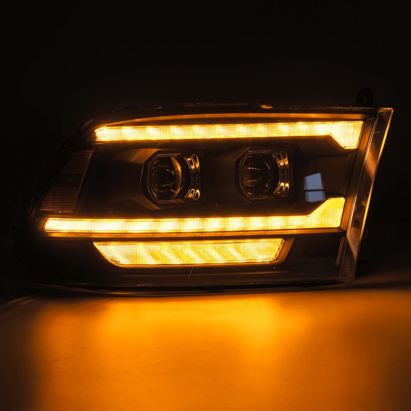 Load image into Gallery viewer, AlphaRex 09-18 Dodge Ram 2500 LUXX LED Proj Headlights Plank Style Blk w/Activ Light/Seq Signal/DRL

