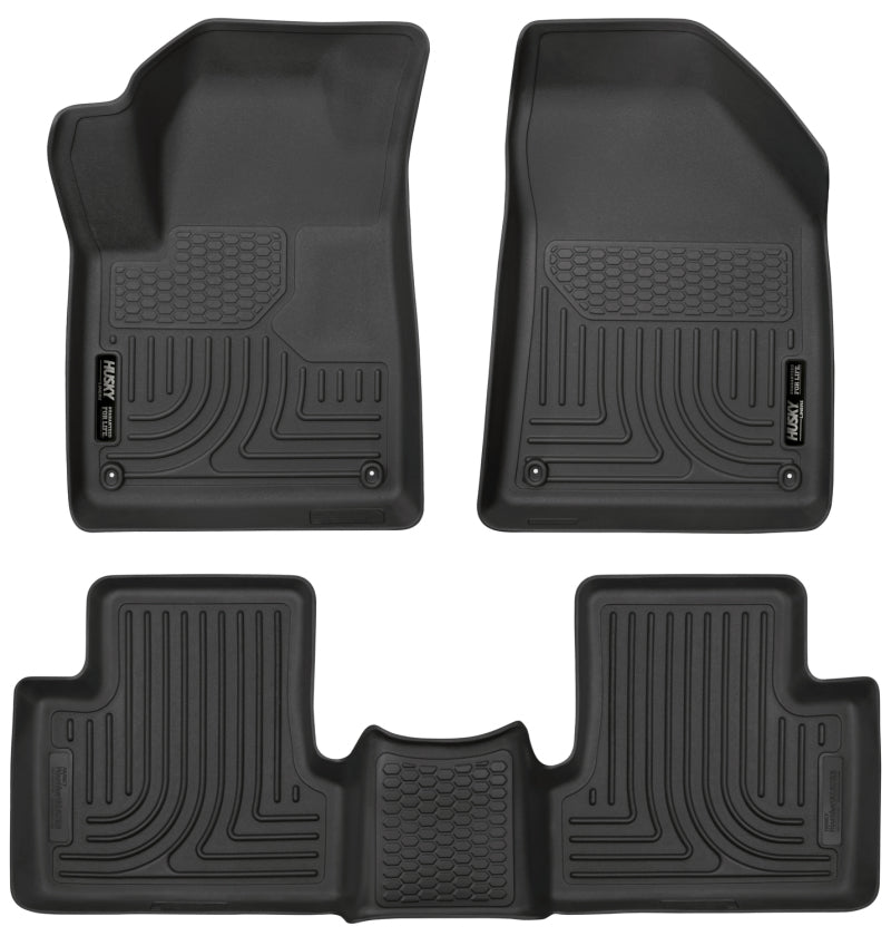 Load image into Gallery viewer, Husky Liners 2015 Jeep Cherokee WeatherBeater Combo Black Floor Liners
