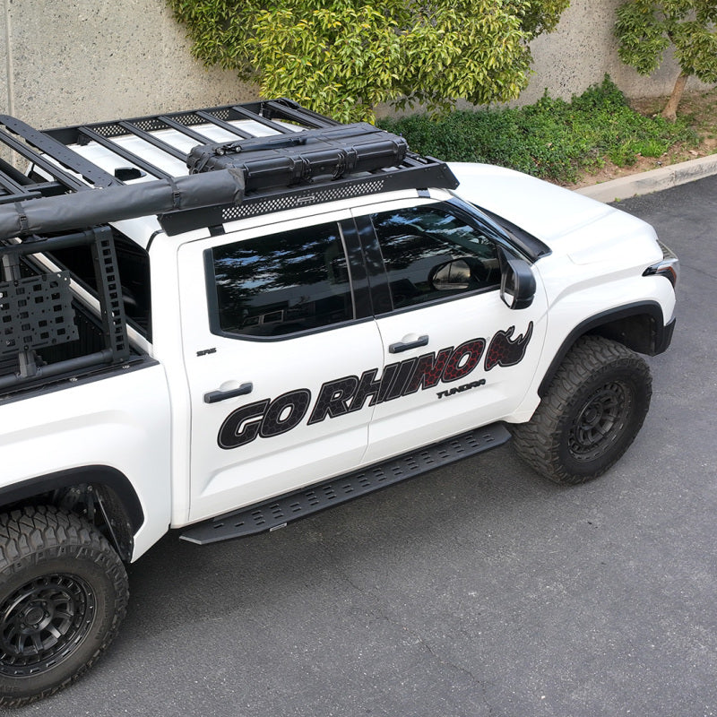 Load image into Gallery viewer, Go Rhino 22-23 Toyota Tundra CrewMax Ceros Low Profile Roof Rack - Tex. Blk
