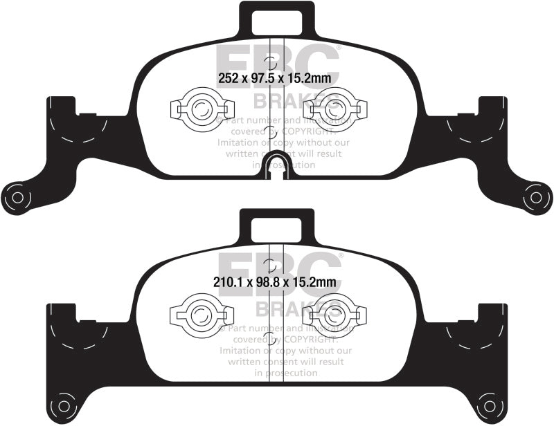 Load image into Gallery viewer, EBC 2018+ Audi A4 Allroad Quattro 2.0L Turbo Yellowstuff Front Brake Pads
