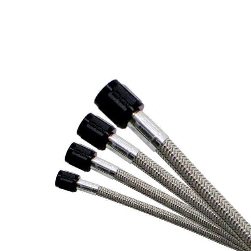 Load image into Gallery viewer, Nitrous Express SHO Hose 2ft 4AN Hose w/4AN &amp; 3AN Nut Ends
