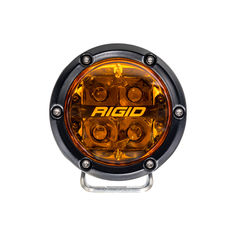 Load image into Gallery viewer, Rigid Industries 360-Series 4in Fog w/ Amber PRO Lens - White (Pair)
