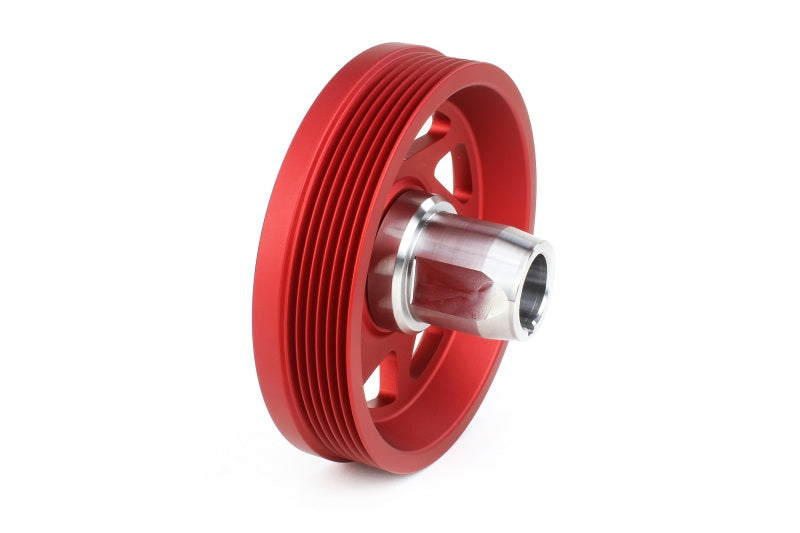 Load image into Gallery viewer, Perrin 19-21 Subaru WRX / 16-18 Forester Lightweight Crank Pulley (FA/FB Engines w/Large Hub) - Red
