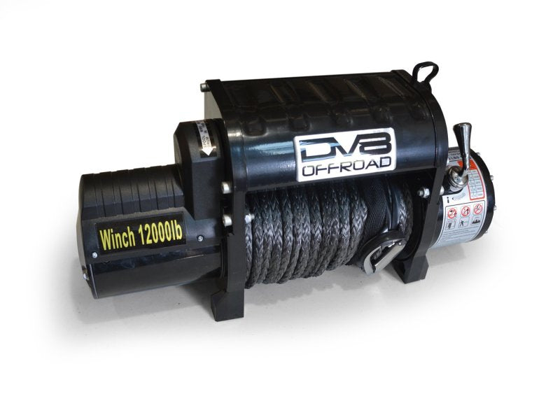 Load image into Gallery viewer, DV8 Offroad 12000 LB Winch w/ Synthetic Line &amp; Wireless Remote - Black
