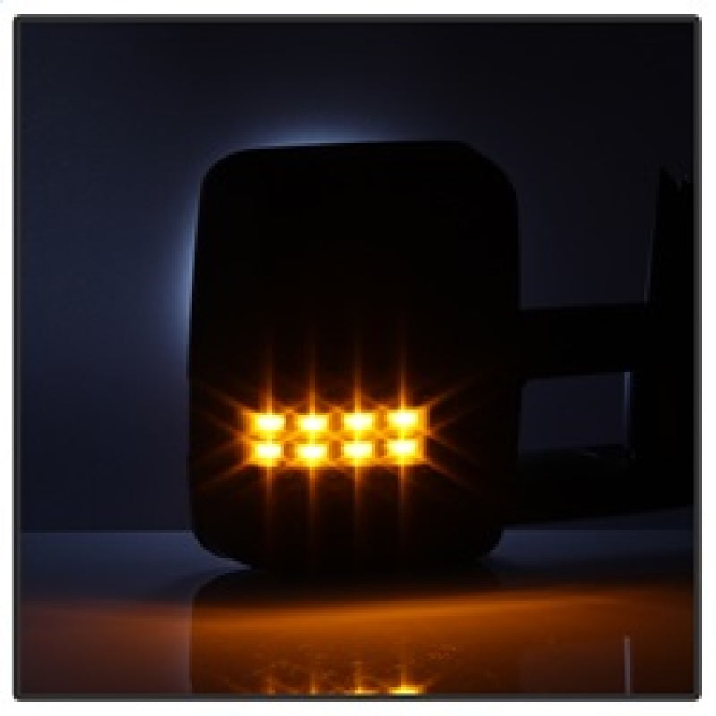 Load image into Gallery viewer, xTune Chevy Silverado 03-06 G2 Heated Smoke LED Signal Telescoping Mirrors MIR-CS03S-G2-PWH-SM-SET
