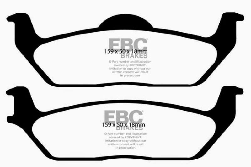 Load image into Gallery viewer, EBC 11 Ford F150 3.5 Twin Turbo (2WD) 6 Lug Greenstuff Rear Brake Pads
