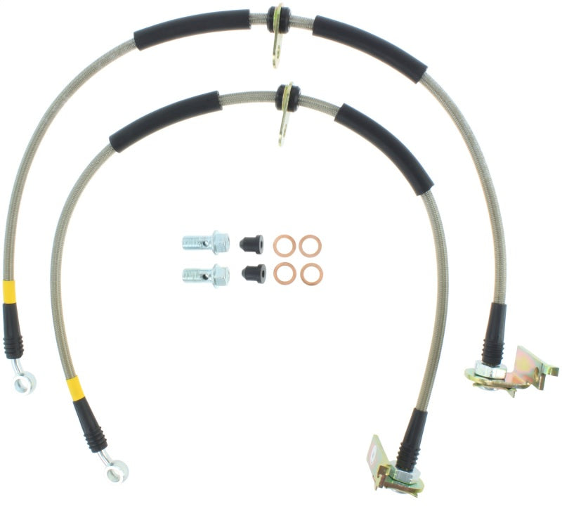 Load image into Gallery viewer, StopTech Stainless Steel Front Brake lines for Mazda 6
