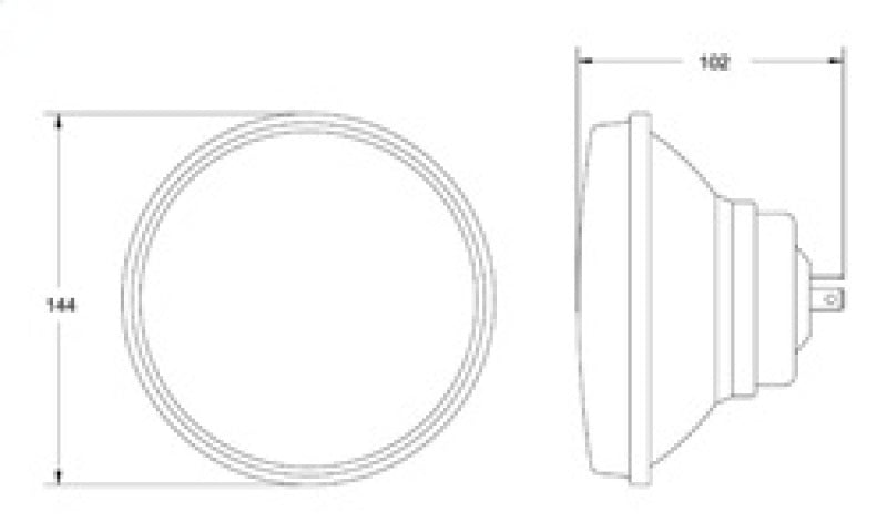 Load image into Gallery viewer, Hella Vision Plus 5-3/4in Round Conversion H4 Headlamp High/Low Beam - Single Lamp
