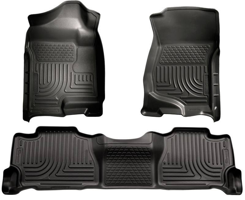 Load image into Gallery viewer, Husky Liners 07-13 GM Escalade/Suburban/Yukon WeatherBeater Black Front &amp; 2nd Seat Floor Liners
