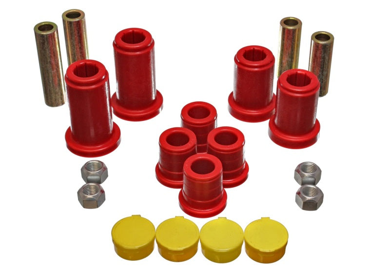 Load image into Gallery viewer, Energy Suspension 98-99 Tahoe/Yukon/Denali / 98-95 K5 Blazer 4WD Red Front End C/A Bushing Set
